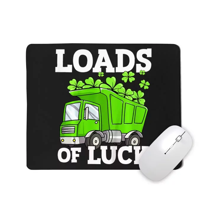 St Patricks Day Lucky Construction Truck Mousepad