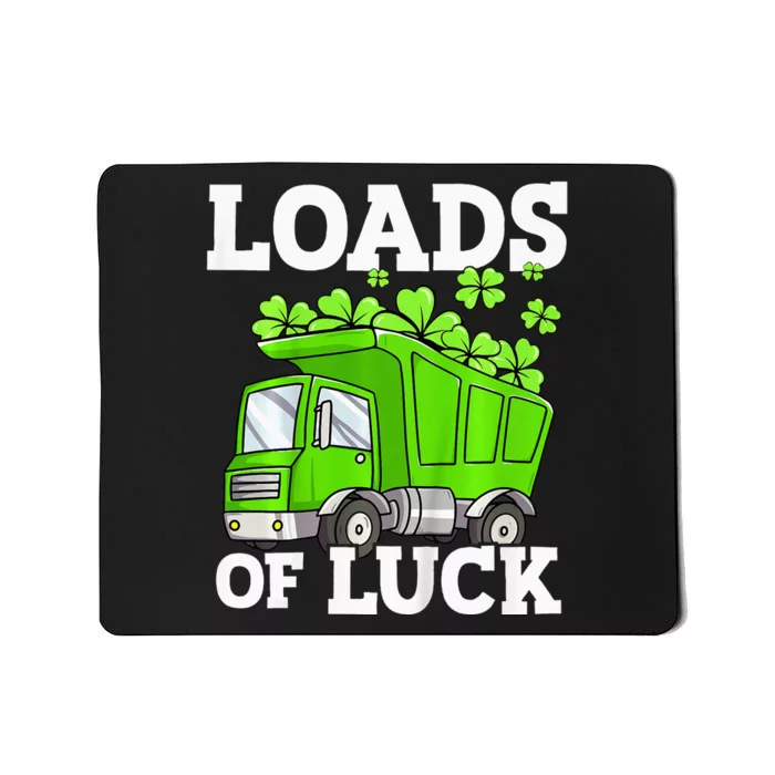 St Patricks Day Lucky Construction Truck Mousepad