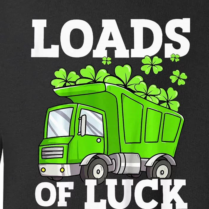 St Patricks Day Lucky Construction Truck Toddler Sweatshirt