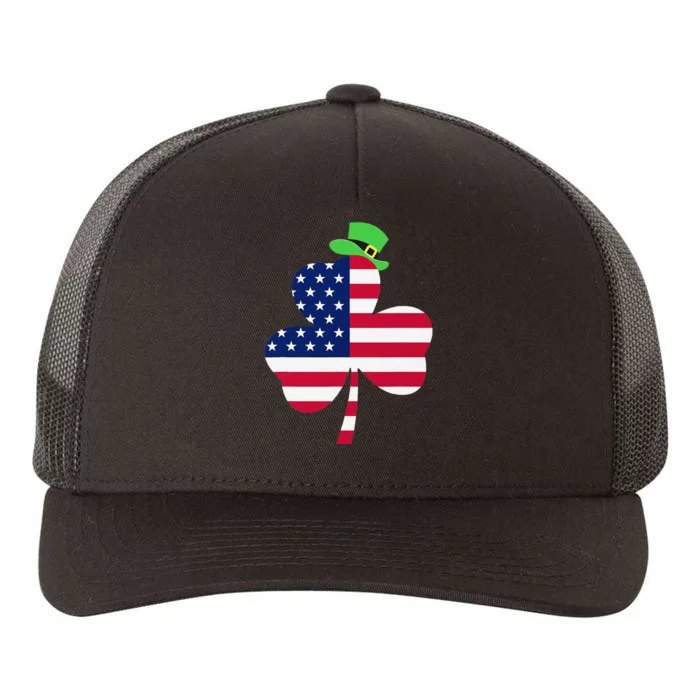 St. Patrick's Day Irish American Flag Ireland Shamrock Yupoong Adult 5-Panel Trucker Hat