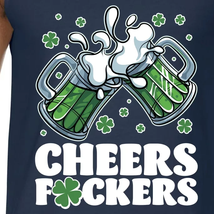 St Patricks Day Cheers Fckers Shamrock Clover Green Beer Comfort Colors® Tank Top