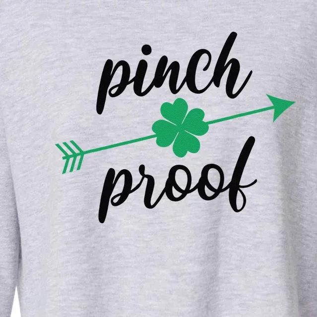 Saint Patrick's Day Pinch Proof Paddy's Day March 17 Design Cute Cropped Pullover Crew