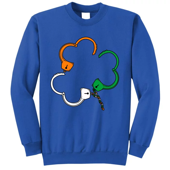 St Patricks Day Police Officer Irish Shamrock Handcuffs Gift Sweatshirt