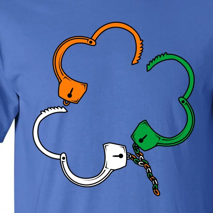 St Patricks Day Police Officer Irish Shamrock Handcuffs Gift Tall T-Shirt