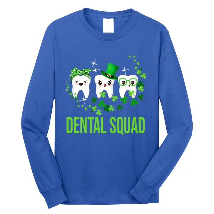 St Patrick's Day Dental Funny Gift Dental Squad Happy Gift Long Sleeve Shirt