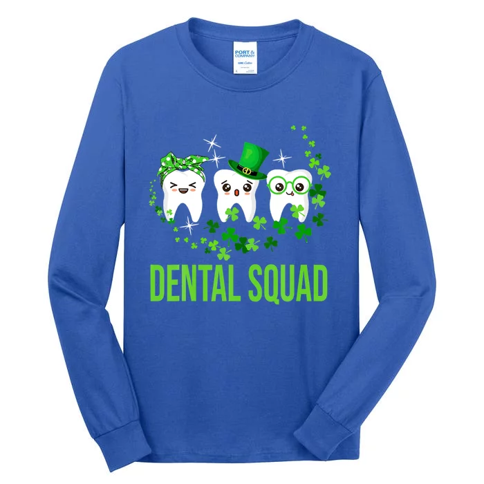 St Patrick's Day Dental Funny Gift Dental Squad Happy Gift Tall Long Sleeve T-Shirt