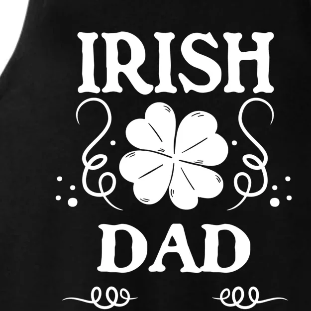 St Patricks Day Proud Irish Dad Clover Shamrock Father Gift Ladies Tri-Blend Wicking Tank