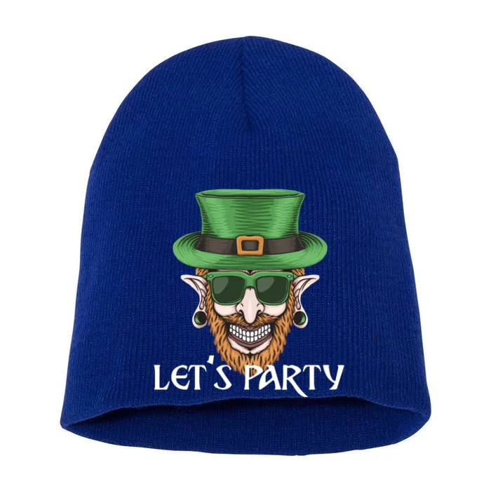 St Patricks Day Crazy Irish Leprechaun Piercing Tattoo Meaningful Gift Short Acrylic Beanie