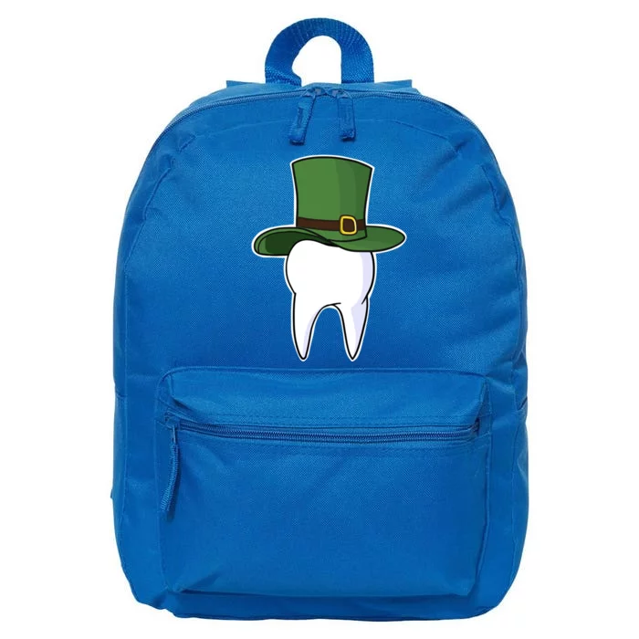 St Patricks Day Dentist Tooth With Leprechaun Hat Gift 16 in Basic Backpack