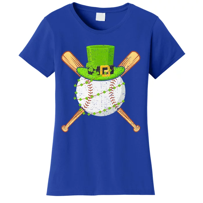 St Patricks Day Shamrock Baseball Saint Paddys Women's T-Shirt