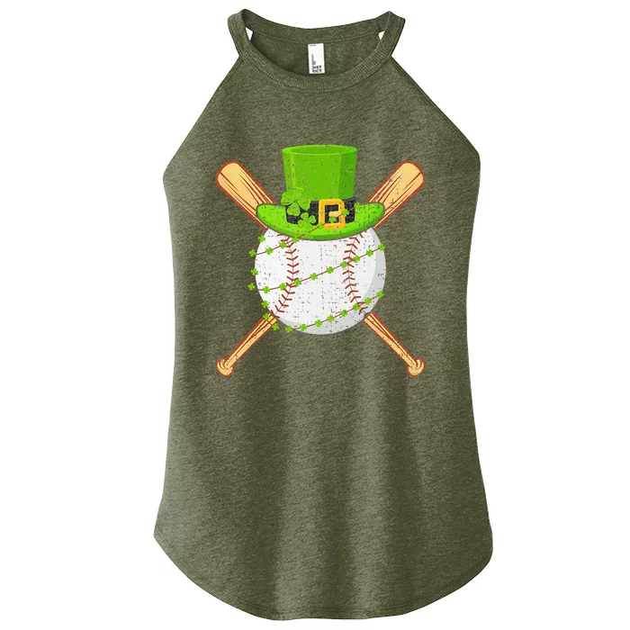 St Patricks Day Shamrock Baseball Saint Paddys Women’s Perfect Tri Rocker Tank