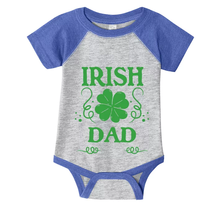 St Patricks Day Proud Irish Dad Clover Shamrock Father Gift Infant Baby Jersey Bodysuit