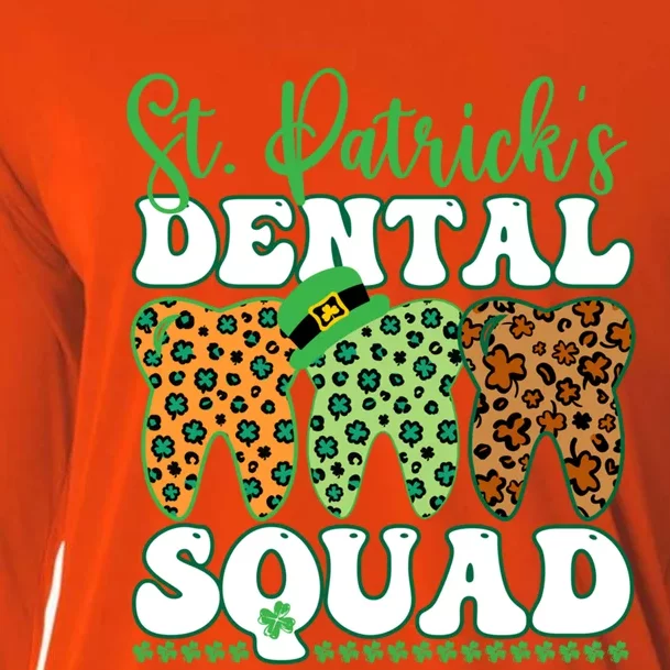 St Patrick's Dental Squad Leopard Tooth For Dentists Gift Cooling Performance Long Sleeve Crew