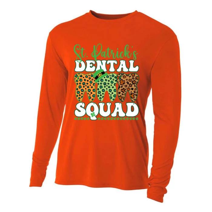 St Patrick's Dental Squad Leopard Tooth For Dentists Gift Cooling Performance Long Sleeve Crew