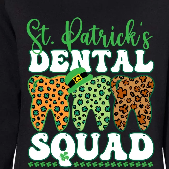 St Patrick's Dental Squad Leopard Tooth For Dentists Gift Womens California Wash Sweatshirt