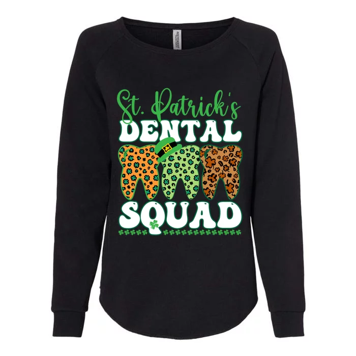 St Patrick's Dental Squad Leopard Tooth For Dentists Gift Womens California Wash Sweatshirt