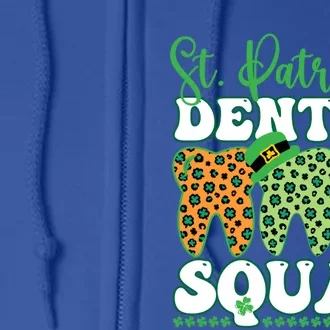 St Patrick's Dental Squad Leopard Tooth For Dentists Gift Full Zip Hoodie