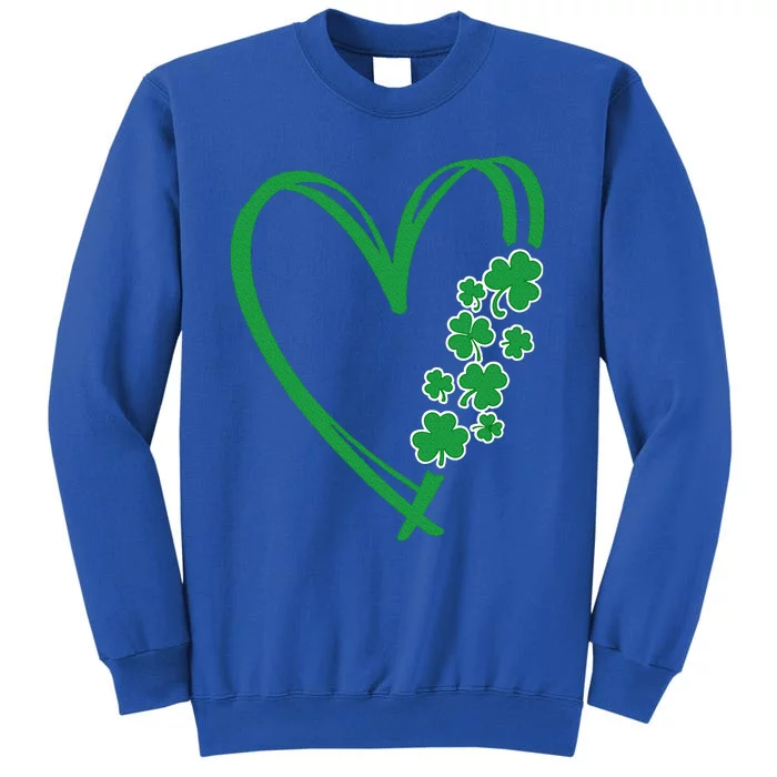 St Patricks Day Shamrock Irish Heart Saint Pattys Paddys Tall Sweatshirt