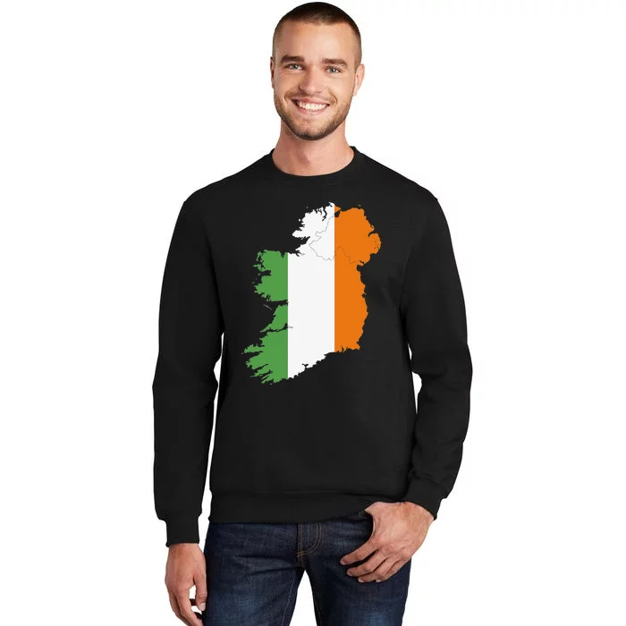 St. Patrick's Day Irish Map And Flag Of Ireland Sweatshirt