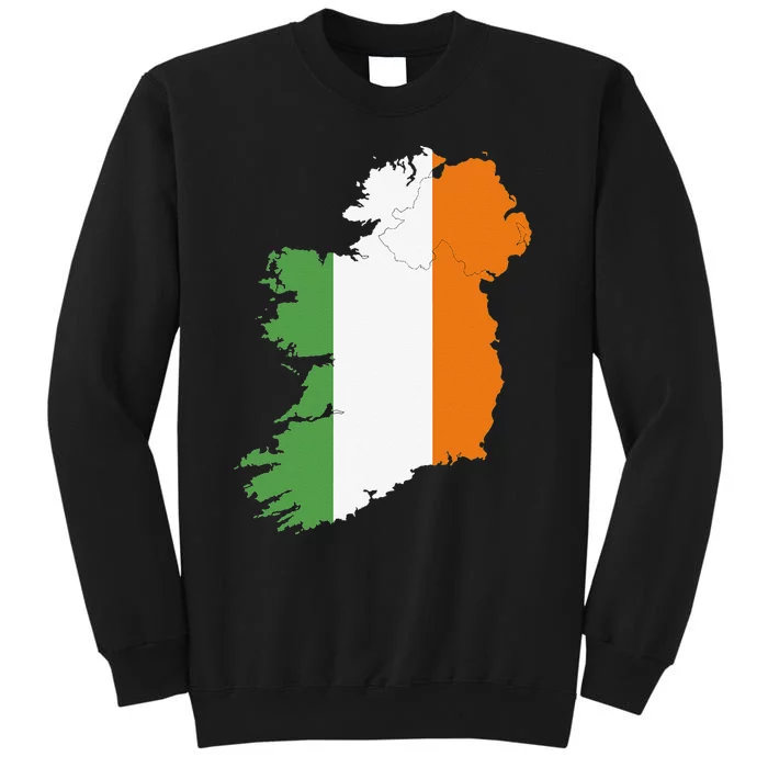 St. Patrick's Day Irish Map And Flag Of Ireland Sweatshirt