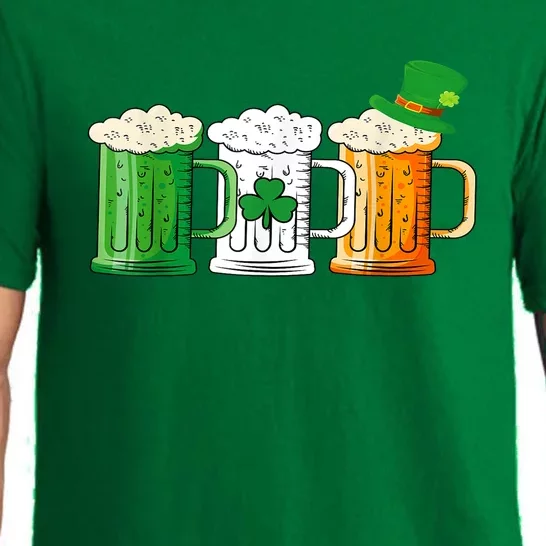 St Patricks Day Irish Beer Ireland Flag Leprechaun Cute Clover Gift Pajama Set