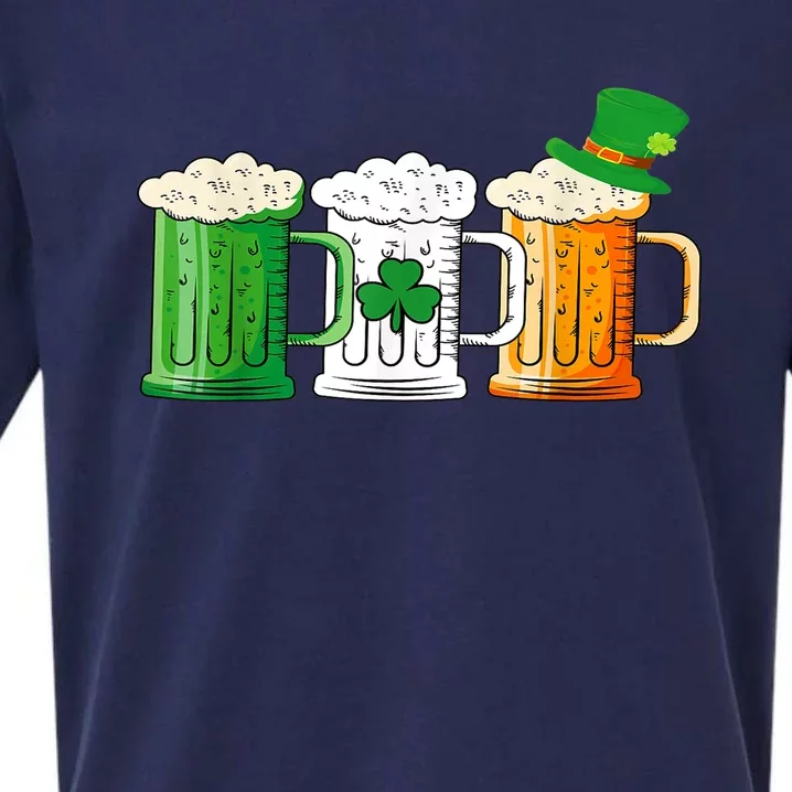 St Patricks Day Irish Beer Ireland Flag Leprechaun Cute Clover Gift Sueded Cloud Jersey T-Shirt