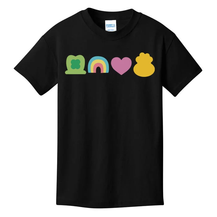 St Patricks Day Lucky Charm Pot Gold Irish Shamrock Rainbow Kids T-Shirt