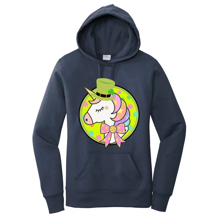 St. Patricks Day Magical Unicorn Women's Pullover Hoodie