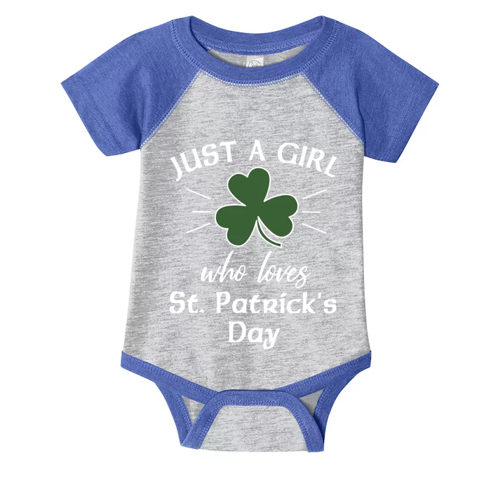 St Patricks Day Gift Just A Loves St Pats Gift Infant Baby Jersey Bodysuit