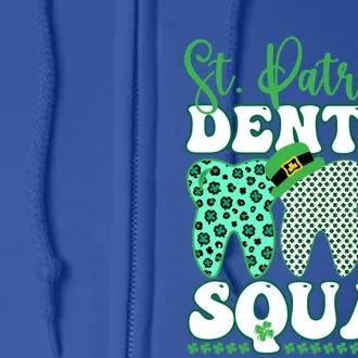 St Patrick's Dental Squad Leopard Tooth For Dentists Great Gift Full Zip Hoodie