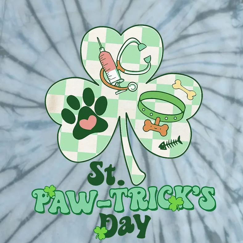 St Pawtrick's Day Irish Shamrock Dog Lover Tie-Dye T-Shirt