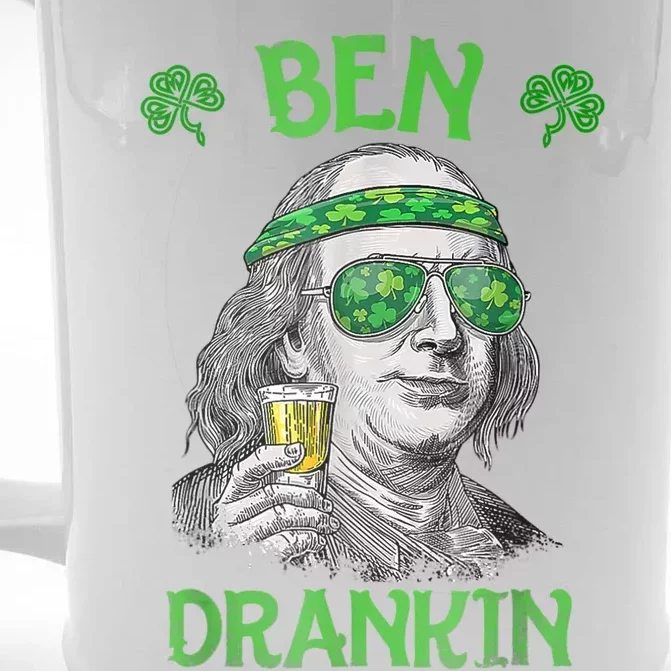 St Patricks Day, Ben Drankin, Funny St Patricks Day, St Patricks Day Drinking Front & Back Beer Stein