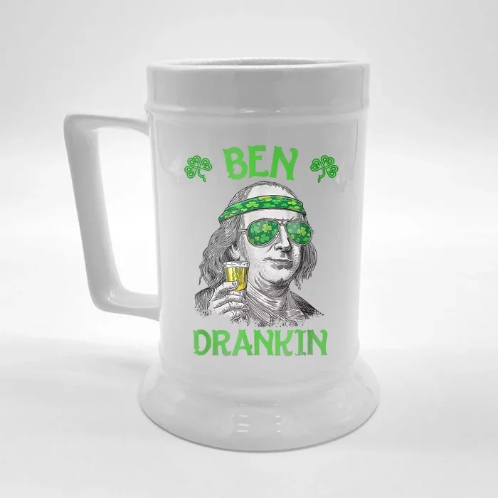 St Patricks Day, Ben Drankin, Funny St Patricks Day, St Patricks Day Drinking Front & Back Beer Stein