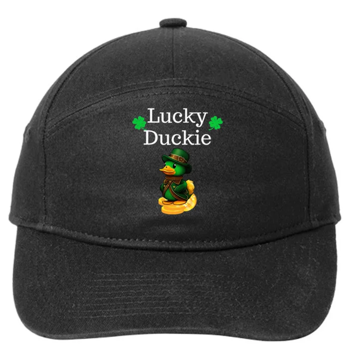 St Patrick's Day Lucky Duckie Retro Teacher 7-Panel Snapback Hat