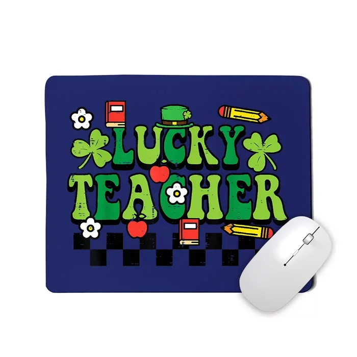 St Patricks Day Lucky Teacher Saint Paddys Groovy Mousepad