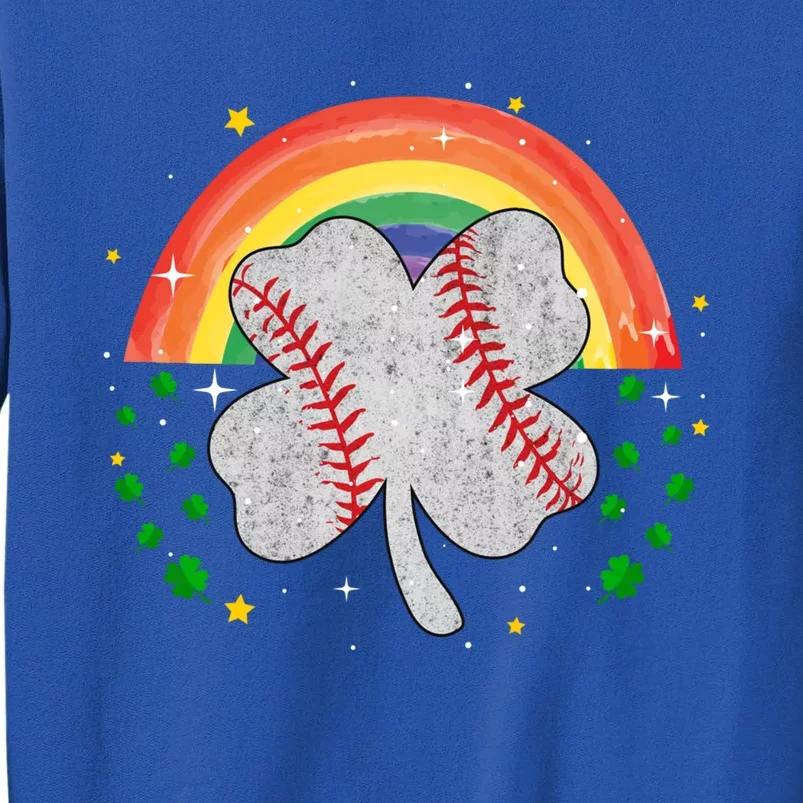 Saint Patricks Day Shenanigans Rainbow Baseball Shamrock Gift Tall Sweatshirt