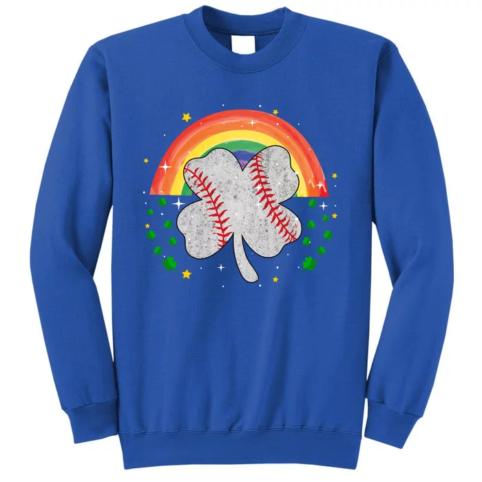 Saint Patricks Day Shenanigans Rainbow Baseball Shamrock Gift Tall Sweatshirt