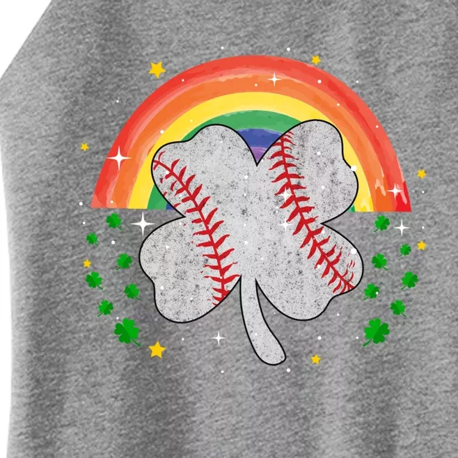 Saint Patricks Day Shenanigans Rainbow Baseball Shamrock Gift Women’s Perfect Tri Rocker Tank