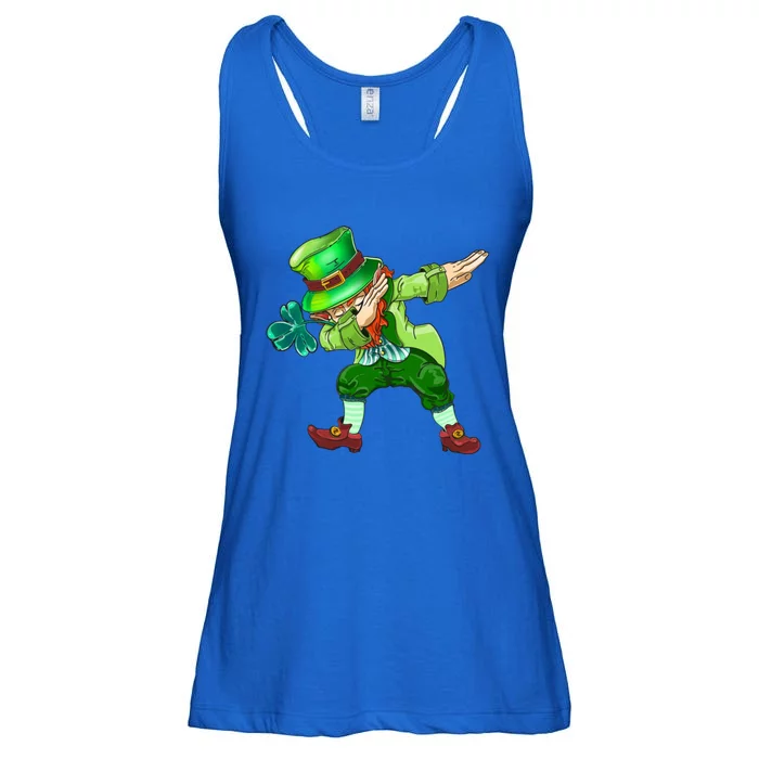 St Pattys Day Costume Dabbing Leprechaun Cute Gift Ladies Essential Flowy Tank