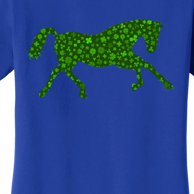 St Patricks Day Horseback Riding Shamrock Paddys Day Great Gift Women's T-Shirt