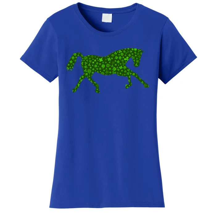 St Patricks Day Horseback Riding Shamrock Paddys Day Great Gift Women's T-Shirt