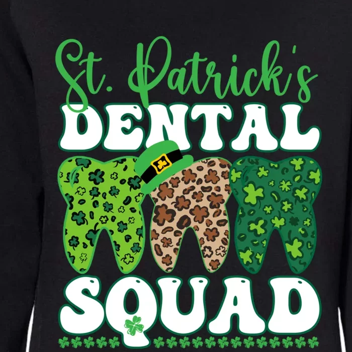 St Patrick's Dental Squad Leopard Tooth For Dentists Gift Womens California Wash Sweatshirt