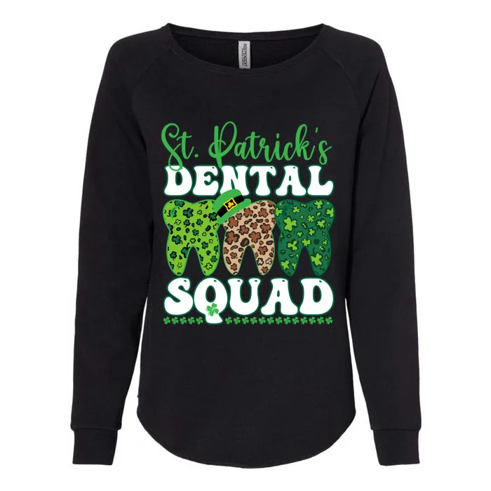 St Patrick's Dental Squad Leopard Tooth For Dentists Gift Womens California Wash Sweatshirt