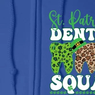 St Patrick's Dental Squad Leopard Tooth For Dentists Gift Full Zip Hoodie