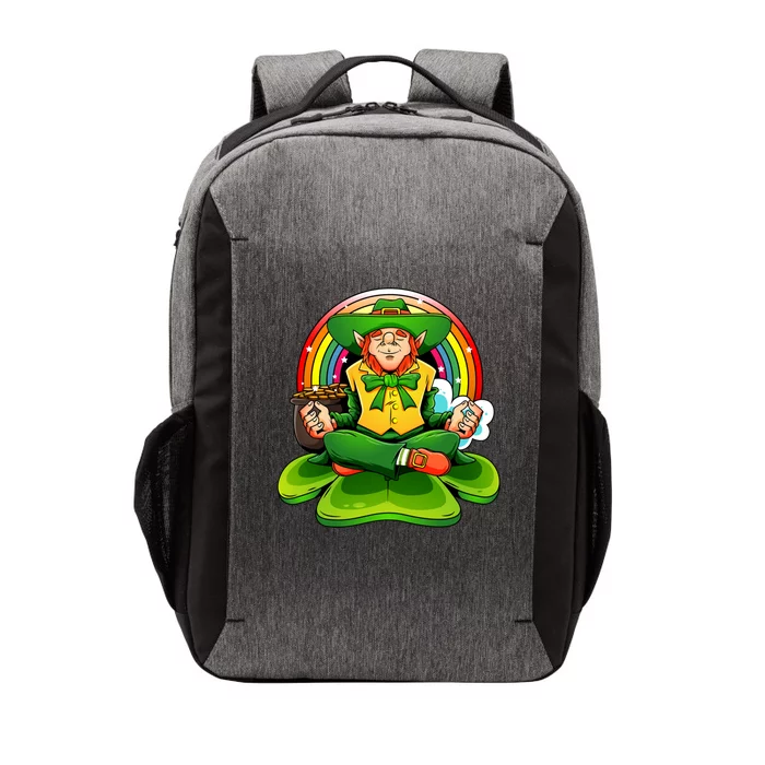 St Patricks Day Irish Yoga Leprechaun Meditating Yogi Patty Gift Vector Backpack