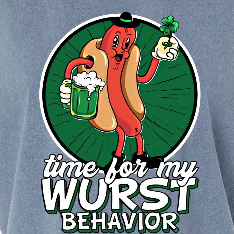 St Patricks Day Time For My Wurst Behavior Lucky Beer Pong Great Gift Garment-Dyed Women's Muscle Tee