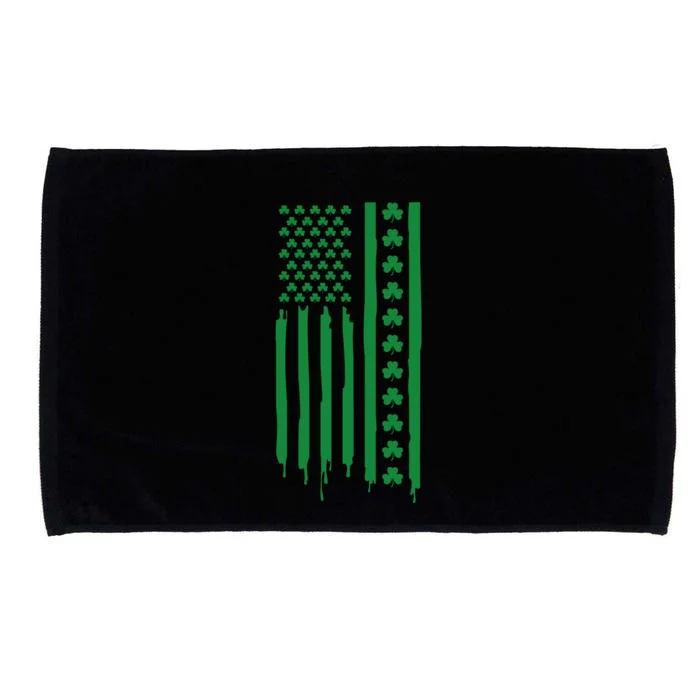 St Patricks Day Usa Flag Gift Microfiber Hand Towel