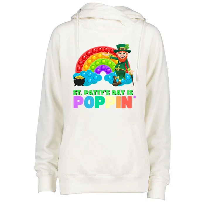 St Patricks Day Pop It Fidget Toy Leprechaun Gift Womens Funnel Neck Pullover Hood