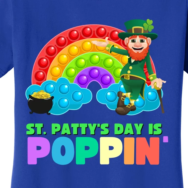 St Patricks Day Pop It Fidget Toy Leprechaun Gift Women's T-Shirt