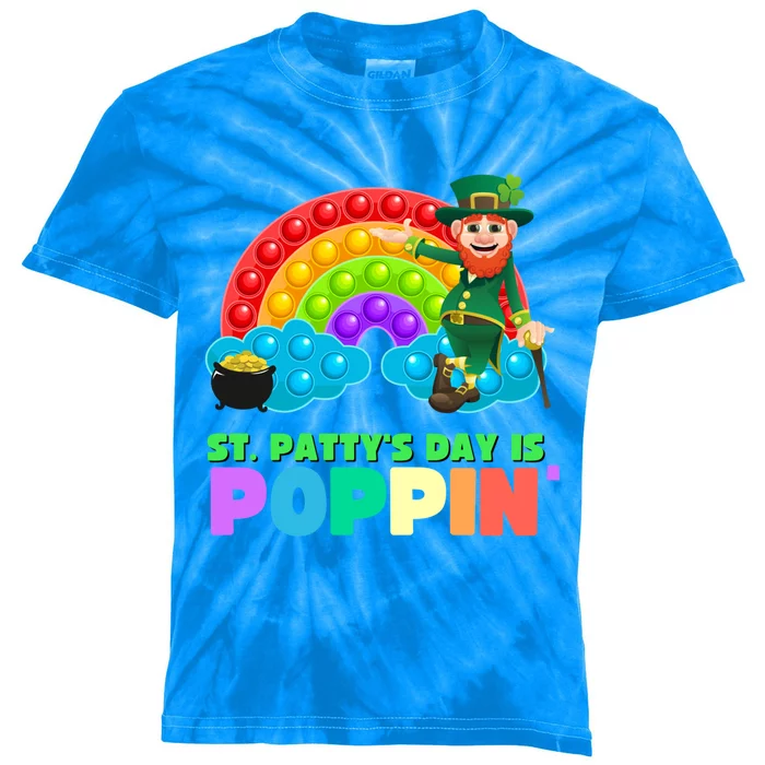 St Patricks Day Pop It Fidget Toy Leprechaun Gift Kids Tie-Dye T-Shirt